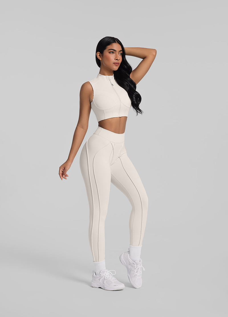 Top Zippé Col Montant